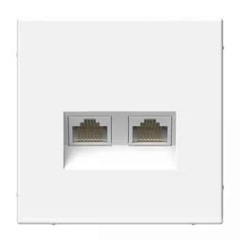 Розетка компьютерная Systeme Electric GAL001388 ArtGallery двойная RJ45+RJ45, кат.6А, механизм, Лотос