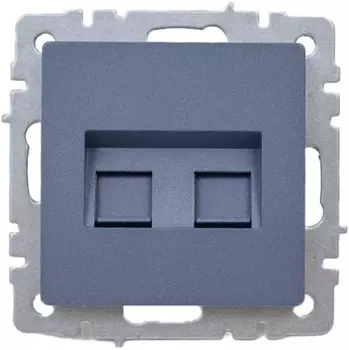 Розетка компьютерная+телефонная IEK BR-KT20-O-1-K35 BRITE RJ11+RJ45 кат.5E РК/Т12-БрМ Маренго