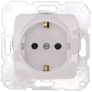 Розетка KRANZ KR-78-0211 DEA 1-ая с/з с/у 16А мех. белая