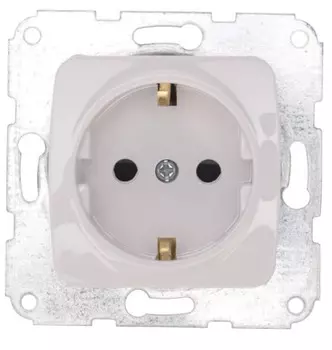 Розетка KRANZ KR-78-0212 DEA 1-ая с/з з/ш с/у 16А мех. белая