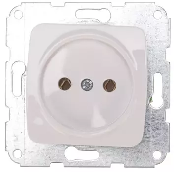 Розетка KRANZ KR-78-0214 DEA 1-ая керамика б/з с/у 10А мех. белая