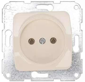 Розетка KRANZ KR-78-0240 DEA 1-ая б/з с/у 10А мех. бежевая