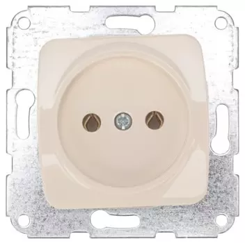 Розетка KRANZ KR-78-0244 DEA 1-ая керамика б/з с/у 10А мех. бежевая