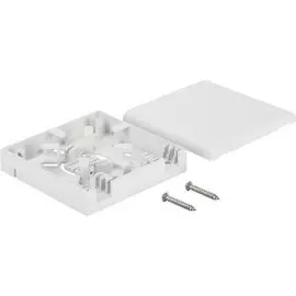 Розетка Lanmaster LAN-SBF2-WH оптическая, на 2 адаптера SC, 86х86х24 мм, белая