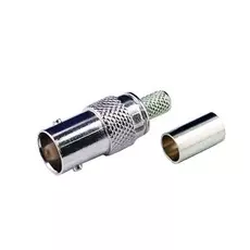 Розетка LAZSO APBC05-5G BNC на коаксиальный кабель (RG59) для HD/3G-SDI. Крепление к кабелю - под обжим. 1шт. Диапазон частот 0-5,0ГГц. Материал корп