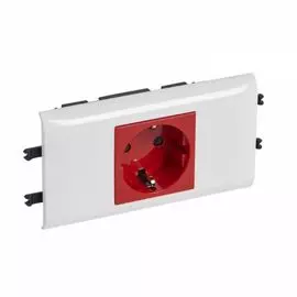 Розетка Legrand 077451 - Программа Mosaic - 2К+3, для установки в кабель-канале, автоматические клеммы, с механической блокировкой