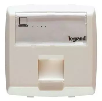 Розетка Legrand 086159 - Oteo - RJ45, категория 5e, UTP, 8 контактов, изделия сборные, белый
