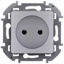 Розетка Legrand 673712 Inspiria алюминий 2К - 16 А - 250 В