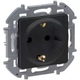 Розетка Legrand 673723 Inspiria антрацит 2К+З - немецкий стандарт - 16 А - 250 В