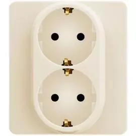 Розетка Legrand 673751 Inspiria слоновая кость 2 x 2К+З - немецкий стандарт - 16 А - 250 В