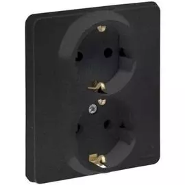 Розетка Legrand 673753 Inspiria антрацит 2 x 2К+З - немецкий стандарт - 16 А - 250 В