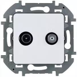 Розетка Legrand 673880 Inspiria белая TV/SAT "звезда"