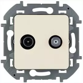 Розетка Legrand 673881 Inspiria слоновая кость TV/SAT "звезда"