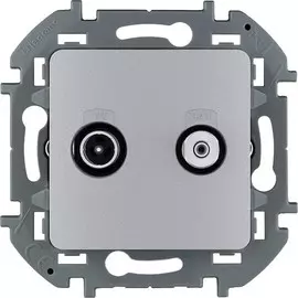 Розетка Legrand 673882 Inspiria алюминий TV/SAT "звезда"