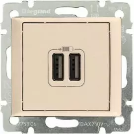 Розетка Legrand 694372 Valena CLASSIC - 2 x USB, слоновая кость