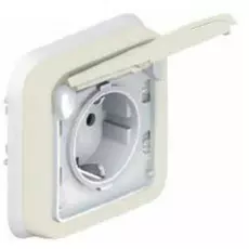 Розетка Legrand 69639 Plexo с заземлением IP55 в рамку (белая)