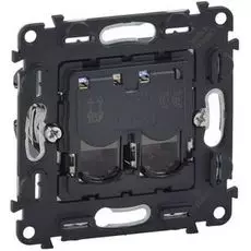 Розетка Legrand 753043 Valena IN'MATIC - 2xRJ45 Кат.6 UTP