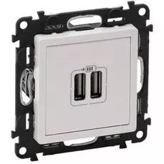 Розетка Legrand 753412 Valena LIFE DIY, 2-ая USB, 240В/5В, 1500мА, белая