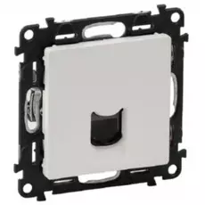 Розетка Legrand 753438 Valena LIFE - 1xRJ11, с лицевой панелью, белая
