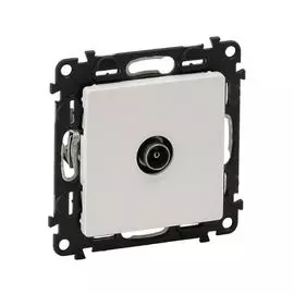 Розетка Legrand 753460 Valena LIFE - ТВ оконечная 10дБ 0-862 МГц, с лицевой панелью, белая