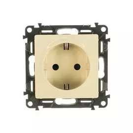 Розетка Legrand 753524 Valena LIFE - 2К+З 16А 250 В с лицевой панелью, винтовые зажимы, слоновая кость