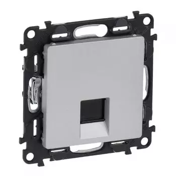 Розетка Legrand 753640 Valena LIFE - 1xRJ45 кат 5е UTP, с лицевой панелью, алюминий