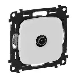 Розетка Legrand 753760 Valena ALLURE - ТВ оконечная 10дБ 0-862 МГц, с лицевой панелью, белая