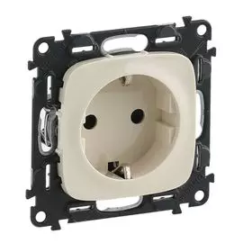 Розетка Legrand 753825 Valena ALLURE - силовая 2К+З 16А 250В, винтовые зажимы, слоновая кость