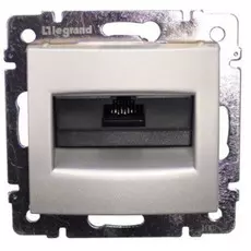 Розетка Legrand 770238 Valena CLASSIC - RJ45, категория 5e, UTP, 1 выход, на винтах, алюминий