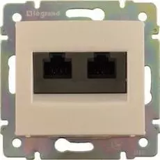 Розетка Legrand 774131 Valena CLASSIC - RJ45, категория 5e, UTP, 2 выхода, с захватами, слоновая кость