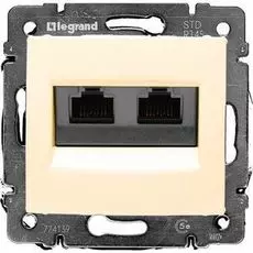 Розетка Legrand 774139 Valena CLASSIC - RJ45, категория 5e, UTP, 2 выхода, на винтах, слоновая кость