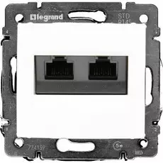 Розетка Legrand 774239 Valena CLASSIC - RJ45, категория 5e, UTP, 2 выхода, на винтах, белый