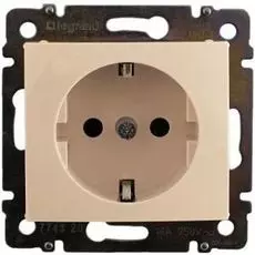 Розетка Legrand 774320 Valena с заземлением, в рамку, 2К+З,16А, 250В, IP20 (слоновая кость)