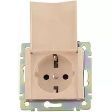 Розетка Legrand 774322 Valena с заземлением, с откидной крышкой, 2К+3,16А, 250В, IP20 (слоновая кость)