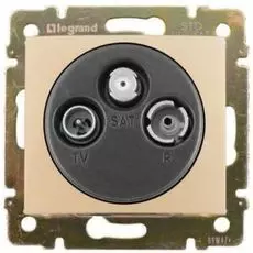 Розетка Legrand 774336 Valena CLASSIC - TV-FM-SAT, оконечная, 10 дБ, 2400 МГц, слоновая кость