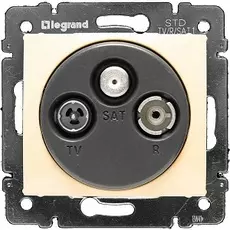 Розетка Legrand 774337 Valena TV-FM-SAT проходная, 14дБ, 2400MHz, IP20 (слоновая кость)