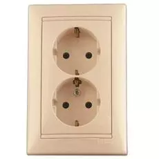 Розетка Legrand 774370 Valena CLASSIC - немецкий стандарт, 2х2К+3, укомплектованная, слоновая кость