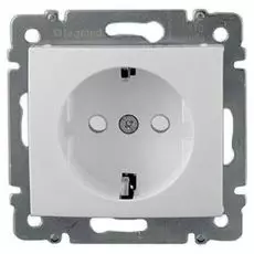 Розетка Legrand 774421 Valena с заземлением, со шторками, в рамку, 2К+З,16А, 250В, IP20 (белая)