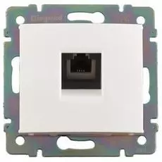 Розетка Legrand 774438 Valena телефонная RJ 11, 4 контакта, 1 выход, IP20 (белая)
