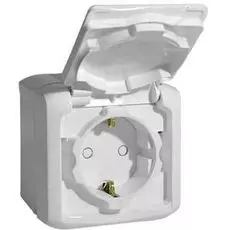 Розетка Legrand 782321 с/з с шт IP44 (белая)