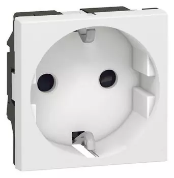 Розетка Legrand дубль077210 Mosaic с заземлением винтовые клеммы 2 модуля (077210)