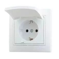 Розетка Lezard 701-0202-123 СП Мира с заземл. с крыш.
