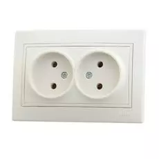 Розетка Lezard 701-0303-128 СП Мира без заземл. керам. крем/крем