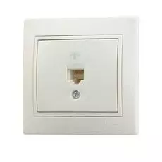 Розетка Lezard 701-0303-137 СП Мира RJ11 крем/крем