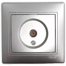 Розетка Lezard 701-1010-130 СП Мира оконечн. метал. сер.