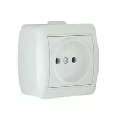 Розетка Lezard 710-0200-121 ОП Ната без заземл. керам. бел.
