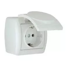 Розетка Lezard 710-0200-123 ОП Ната с заземл. с крыш. керам.