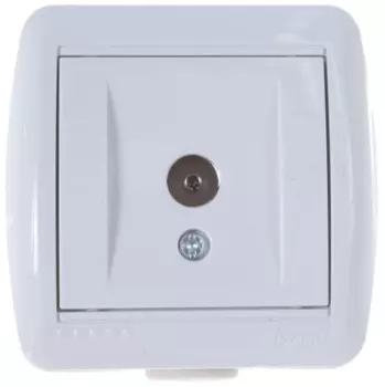 Розетка Lezard 710-0200-129 Nata телевизионная проходная TV ОП бел.