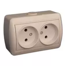 Розетка Lezard 710-0300-128 ОП Ната без заземл. керам. крем.