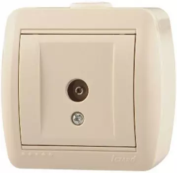 Розетка Lezard 710-0300-130 Nata телевизионная оконечная TV ОП 16А IP20 крем.